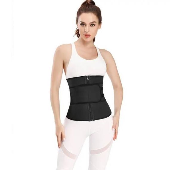 Утягивающий пояс для похудения Waist training corset Черный L