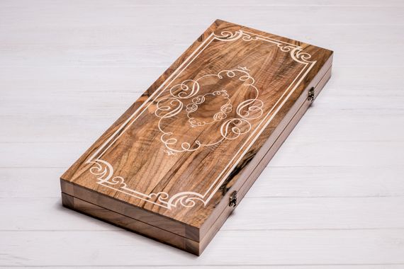 Именные деревянные нарды EcoWalnut L | Зображення 2