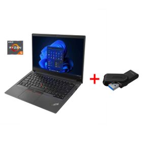 Ультрабук Б-клас Lenovo ThinkPad E14 Gen 3 / 14" (1920x1080) IPS / AMD Ryzen 5 5500U (6 (12) ядер по 2.1 - 4.0 GHz) / 8 GB DDR4 / 256 GB SSD NVMe / AMD Radeon RX Vega 7 Graphics / WebCa б/в + Подарунок Флеш-накопичувач Kingston DataTraveler Exodia S 64GB