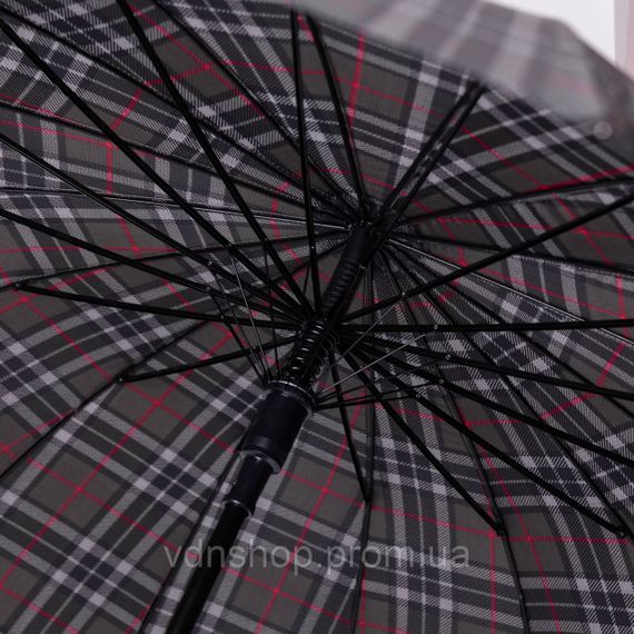 Класична парасолька-тростина напівавтомат з поліестеру 16 спиць діаметр 117 см Зелена HP-23-4GR | Зображення 7