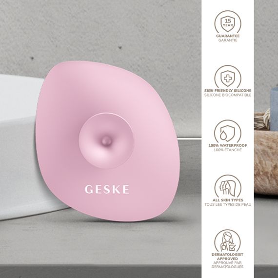 Щітка для обличчя GESKE Facial Brush 4в1 з тримачем pink | Зображення 2