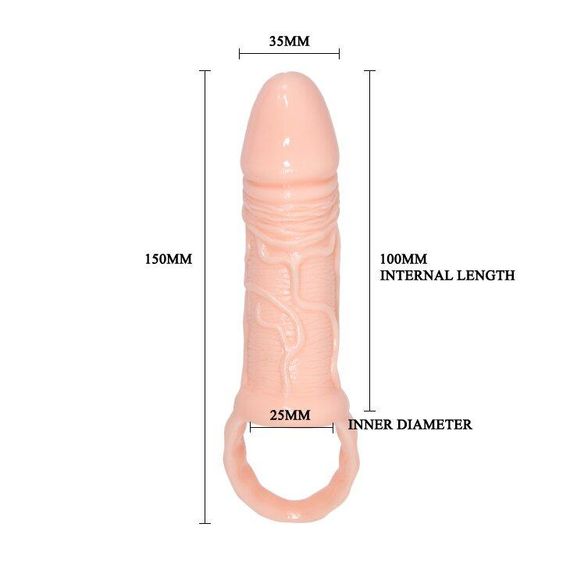 Насадка-презерватив "Men extension" BI-026211 Sex Aura | Зображення 7