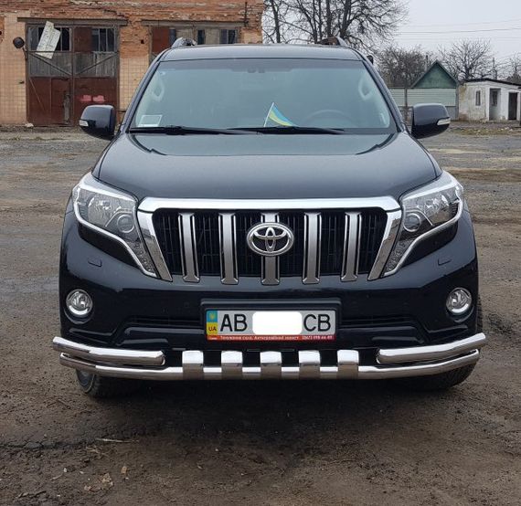 Передняя защита F3-31 (нерж) для Toyota Land Cruiser Prado 150 | Зображення 6