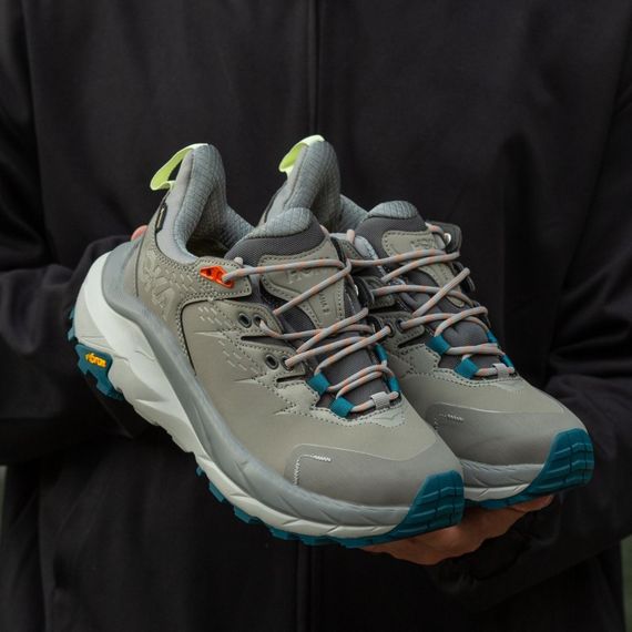 Кросівки демісезонні шкіряні Hoka GTX колір сірий | Зображення 4