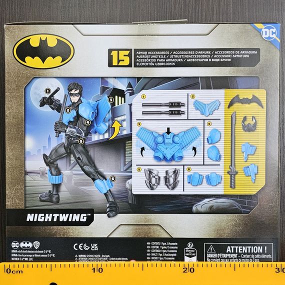 Оригинал DC Comics Batman Adventures Nightwing Бэтмен 30 см игровая фигурка Найтвинг с комплектом брони | Зображення 9