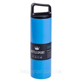 Термос металевий 500 мл Bottle Sport з вакуумною ізоляцією синій HPGM5009BL