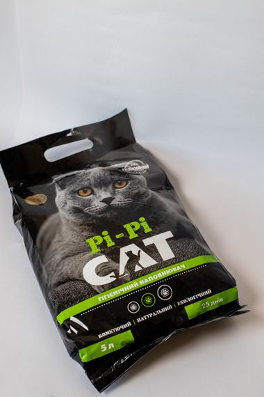Наповнювач для Туалету Котів - Бентонітовий - Комкуючий - ТМ Pi-Pi Cat середній | Зображення 2