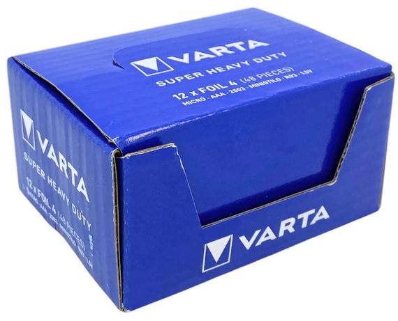 Батарейки VARTA SuperLife набір 48 шт пальчикові міні ААА R03 1.5 V сольова упаковка zinc carbon | Зображення 3