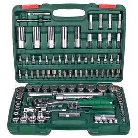 Набір торц. головок 1/4"DR4-14мм та 1/2"DR10-32 мм,108 предм(12 г) HANS