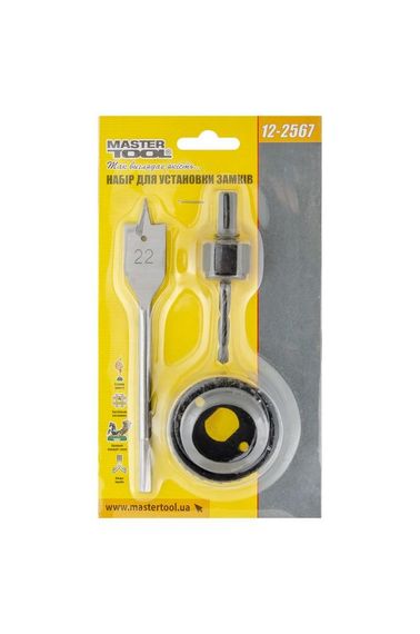 Набор сверл по дереву для установки замков Mastertool - 3 ед. (12-2567) | Зображення 1