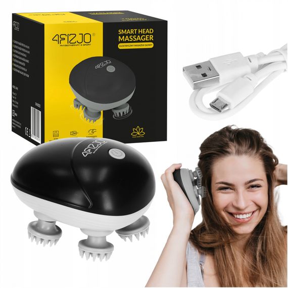 Електричний масажер для голови 4FIZJO Smart Head Massager 4FJ0620 Black (P-5907739319517)