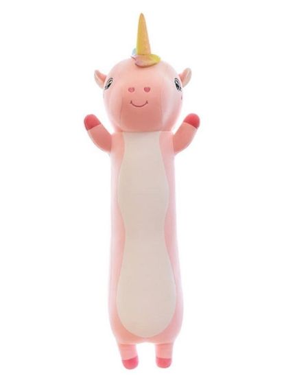 М'яка іграшка подушка Єдиноріг-батон плюшева 105 см Рожевий