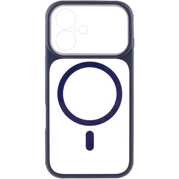 Чохол TPU+PC GETMAN Moon Clear with Magnetic Fit для Apple iPhone 16 (6.1") Blue | Зображення 1