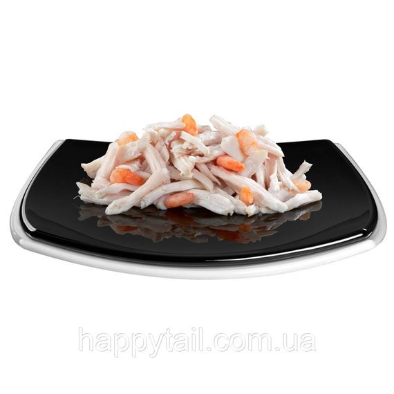 Влажный корм GimCat ShinyCat Filet для кошек кусочки курицы с креветками в бульоне баночка 70 г | Зображення 1