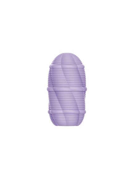 Мастурбатор міні з ребристим рельєфом Pretty Love Smooth Stripes Cupid X Egg, фіолетовий | Зображення 1