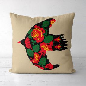 Подушка декоративная Soft Вишивка птаха 45x45 см (45PST_23J003)