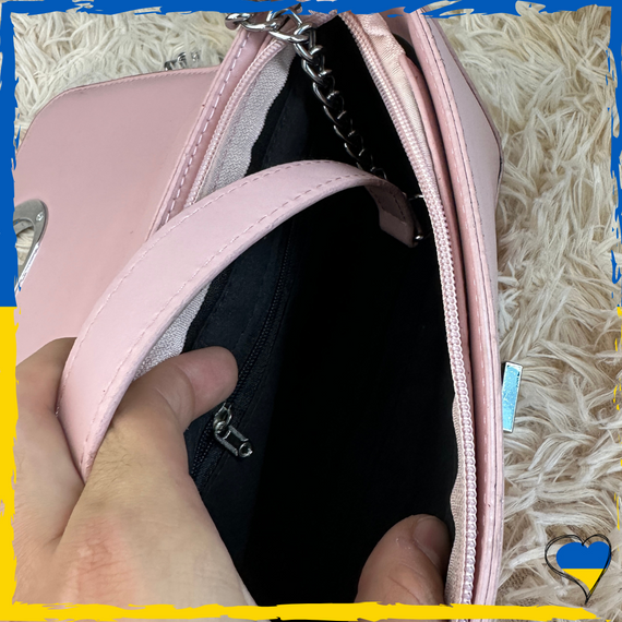 Клатч жіночий. Сумка жіноча. Клатч жіночий. Женский клатч рожевий та бежевий | Зображення 3