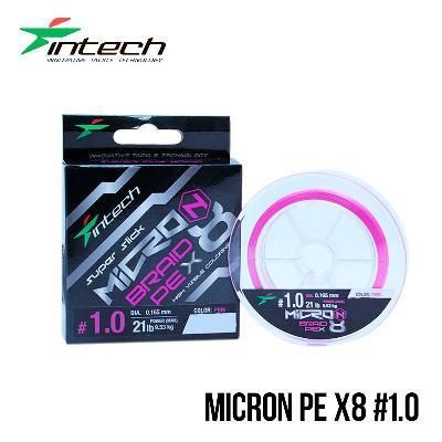 Шнур плетений риболовний Intech Інтеч MicroN PE X8 200m 1.0 21lb / 9.53kg