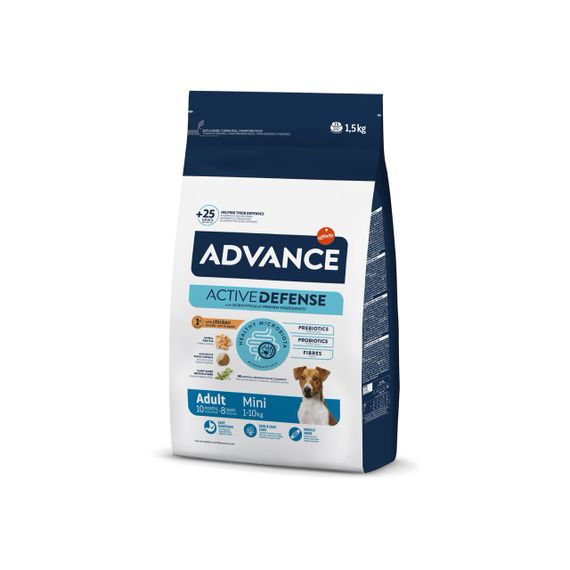 Сухий корм із куркою для собак малих порід Advance Mini Adult, 1.5 кг