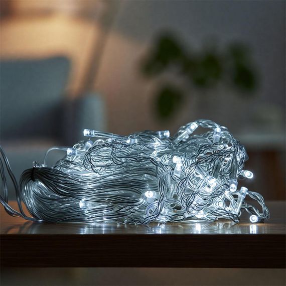 Новорічна гірлянда штора 1,5х1,5 м 64 LED білий провід Білий ZWM1564LEDW | Зображення 3