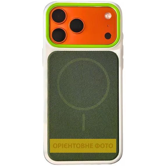 Чохол TPU TechWoven Hybrid with MagSafe для Apple iPhone 17 Air (6.5") White / Green