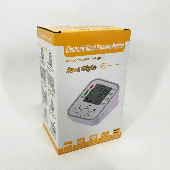 Тонометр на плече та зап'ястя ARM Style B02R, Вимірювач пульсу та тиску на руку, Тонометри DN-880 для дому | Зображення 6