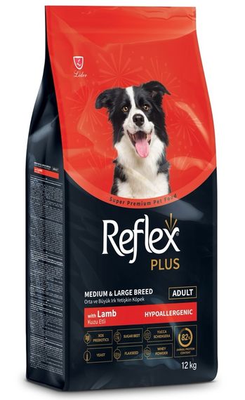Сухий корм з ягнятком для собак середніх і великих порід Reflex Plus Adult Medium & Large Breeds Lamb & Rice, 12 кг | Зображення 2