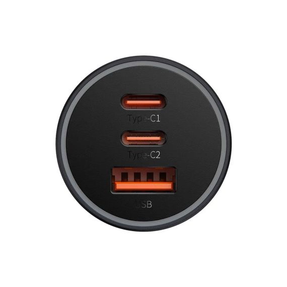 Baseus 65W Golden Contactor Pro Dual QC U+C+C Автомобільний зарядний пристрій | Зображення 1