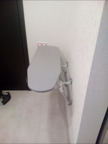 Прасувальна дошка настінна, основа метал Лівий, Бавовна Сірий, 120*38