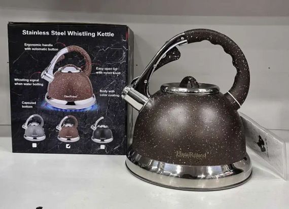 Чайник із гранітним покриттям зі свистком Haus Roland HR 704-5 3,5 л із нержавіючої сталі | Зображення 6