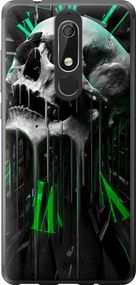 Чехол на Nokia 5.1 Череп-часы "4100u-1529-17620"
