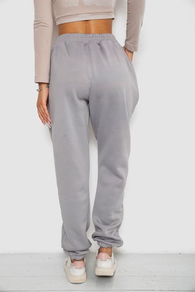Спортивные штаны женские на флисе, цвет серый, 238R58671 | Зображення 3