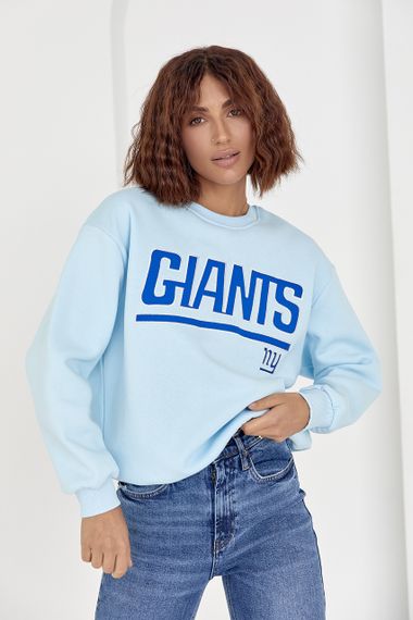 Женский теплый свитшот с надписью Giants - голубой цвет, M (есть размеры) | Зображення 4