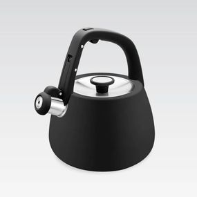 Чайник 2.5 л Maestro MR‑1318-BLACK из нержавеющей стали со свистком для всех типов плит