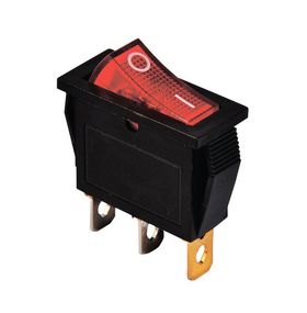 Перемикач KCD3-2-101NV R/B 220V 1 червона клавіша з підсвічуванням Ny95500856