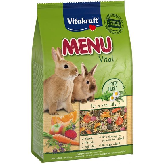 Корм Vitakraft Premium Menu для декоративних гризунів та кроликів 3 кг