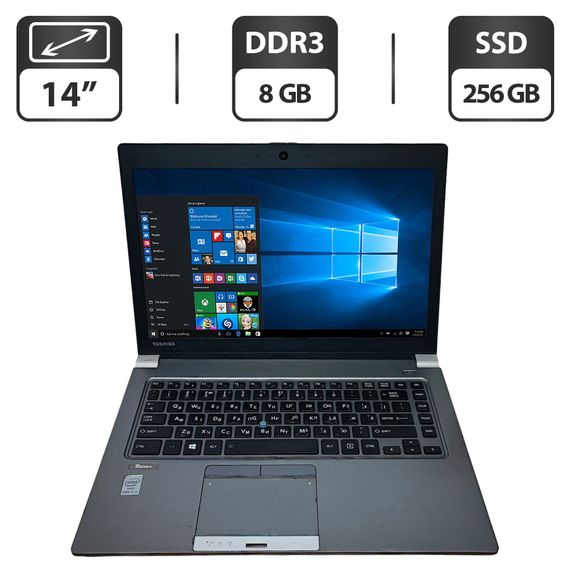 Ноутбук Toshiba Tecra Z40-A / 14" (1600x900) TN / Intel Core i5-4300U (2 (4) ядра по 1.9 - 2.9 GHz) / 8 GB DDR3 / 256 GB SSD / Intel HD Graphics 4400 / WebCam / HDMI б/в