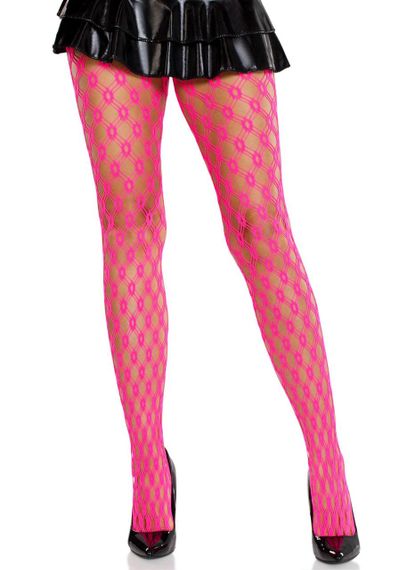 Колготки Leg Avenue Eyelet Net Tights Neon Pink One Size sexstyle
