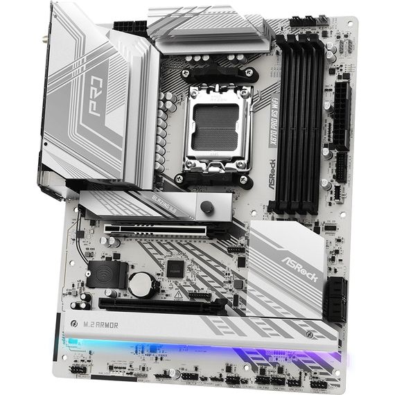ASRock X870 PRO RS WIFI (AM5/X870, 4*DDR5, 2xPCIex16, HDMI/USB4, 4xSATA, 3xM.2, 2.5GLan, ATX) | Зображення 3