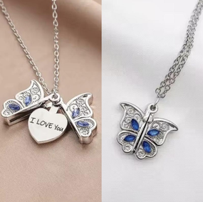 Подвеска с бабочкой с сердечком love с камешками, кулон, колье, подвеска сердечко, подвеска бабочка, подвеска с камешками