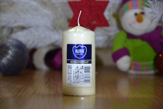 Свічка столова циліндр Bispol AURA Candles sw50_100_011 Молочний | Зображення 1