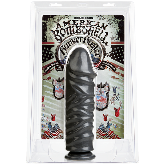 Фалоімітатор для фістингу Doc Johnson American Bombshell Bunker Buster Gun Metal, діаметр 8,1 см | Зображення 1