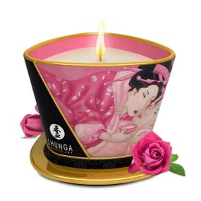 Массажная свеча Rose Petals аромат: лепестки розы, 170 мл. SHUNGA (Канада) sexstyle