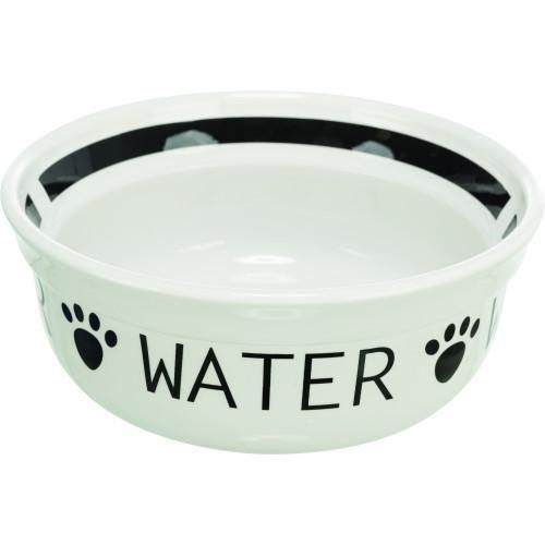 Миска Trixie Water керамічна для собак 0,25 d 13 см біло-чорна | Зображення 1