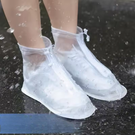 Водонепроницаемые чехлы-бахилы 2XL 43-44. Многоразовая защита для большой обуви, драйстепперы на молнии