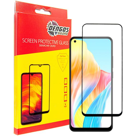 Скло захисне Dengos Full Glue Oppo A78 4G (black) (TGFG-313) | Зображення 2