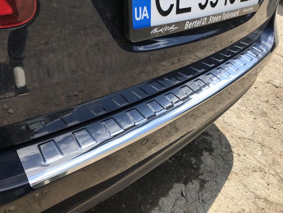 Накладка на задний бампер Carmos (нерж) для Mercedes B-class W246 2011-2018 гг | Зображення 4