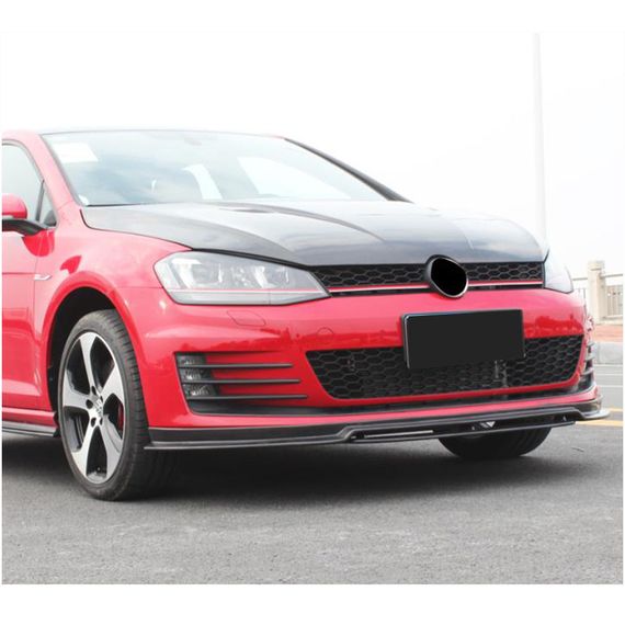 Накладка на передній бампер Lip V3 (для GTI HB 2012-2017, Карбон) для Volkswagen Golf 7/E-Golf рр | Зображення 2