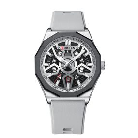 Чоловічий годинник Curren 8437 Silver-White