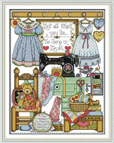 Набір для вишивання за нанесеною на канву схемою "Needlework Needlepoint". AIDA 14CT printed 40*50 см